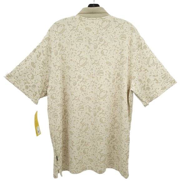 Cabelas Lakeside Beach British Tan Polo Shirt Mens L Short Sleeve 3 Button NEW - Picture 2 of 13
